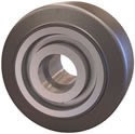 mold on rubber wheels