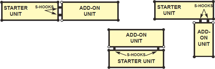 wire shelving starter & add on units
