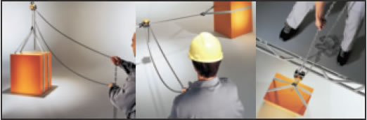 The Hurricane's patented hand chain cover rotates a full 360 degrees, allowing loads to be lifted, positioned or pulled from virtually any angle.