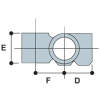 Type 46 Combination Socket Tee and Crossover usually keeps horizontal pipe outside the upright for shelved racking and inside the upright for pallet racking.