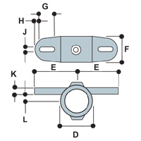 Type P51 Offset Double Tab Panel With Slot  has two offset flanges to allow the flush attachement of panels to pipe.