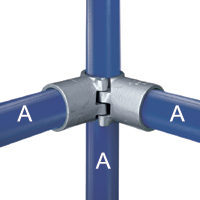 Type A21 Split 90 Degree Side Outlet Tee performs the same function as Type 26, but because of its unique "hinge and pin" system, it can be added to an existing tubular assembly.