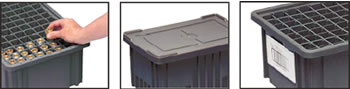 conductive dividable grid containers