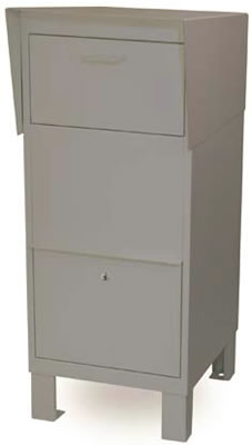 gray courier boxes