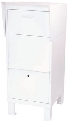 white courier boxes