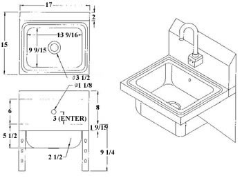 ss electric eye hand sink
