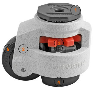 gd-100s leveling stem casters