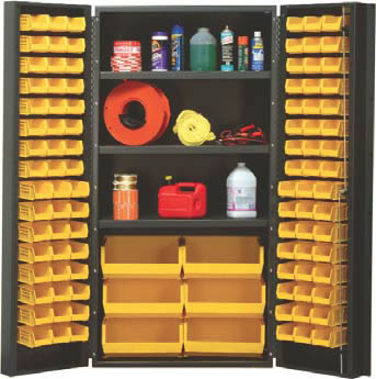 heavy duty 36" wide all-welded bin cabinets
