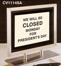 counter standing sign frames