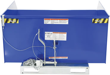 Low Profile 90 Degree Self-Dumping Steel Hopper Model No. H-100-LD 