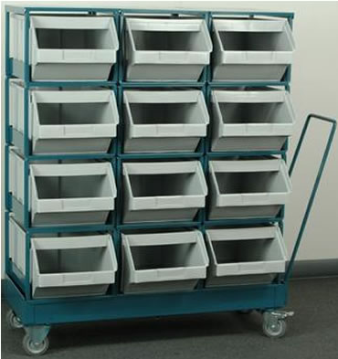The MBU systems use (2) 4" swivel and (2) 4" rigid casters that are welded to the bottom of the 14 gauge base.