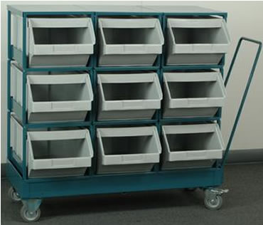 All Mobile Bin Unit systems include a retractable handle on one end. 
