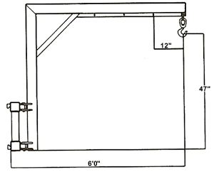 fork lift boom dimensions
