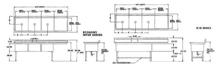 ss utility sinks