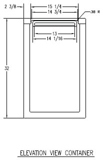 plastic waste container