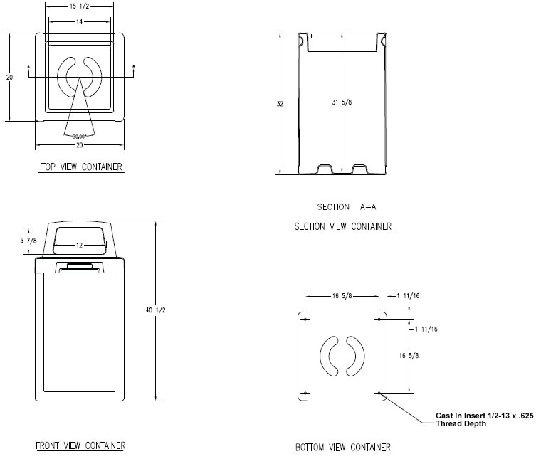 plastic waste container