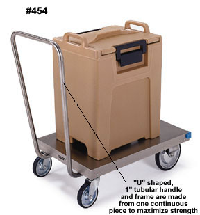 stainless steel single handle platform truck