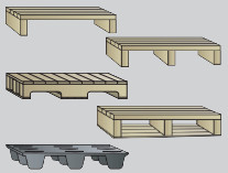 The PowerStak Straddle Design Stacker works with any style pallet or skid, even those with closed bottoms.