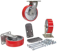 Poly On Steel Casters for Self-Dumping Hoppers