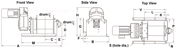 gear power winches