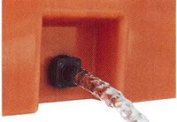 bulk head drain with plug for containers