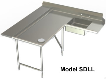 left hand dishtable sinks