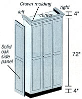 oak finish lockers