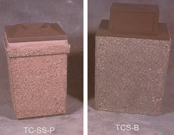concrete waste receptacles