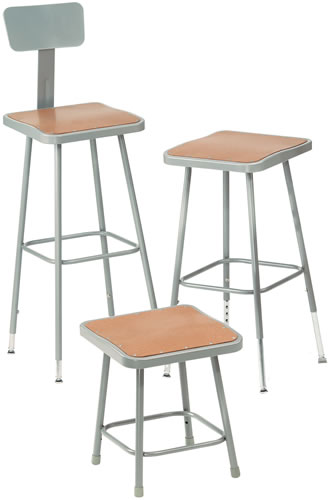 square hardboard stools