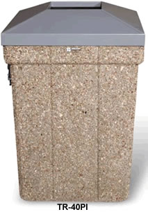 square trash containers