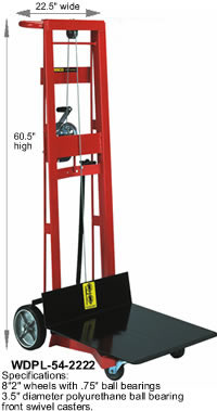 four wheeled winch pedalifts