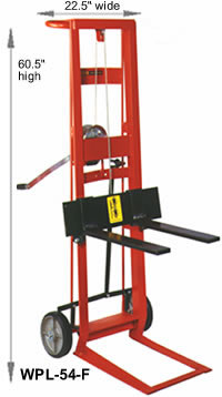 two wheeled winch pedalifts