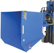 Self-Dumping Steel Hopper features full 90 degree dumping.