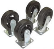 Mold On Rubber Casters for Self-Dumping Hoppers
