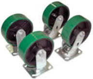 Poly On Steel Casters for Self-Dumping Hoppers