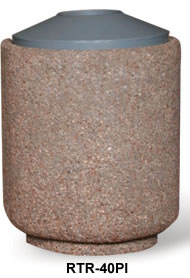 round concrete receptacles