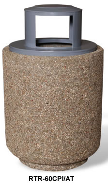 contrete trash containers