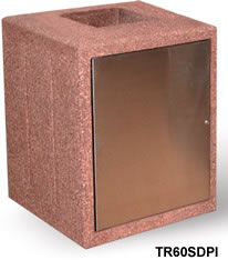 square concrete receptacles