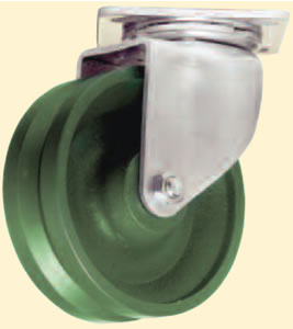 v-grooved caster
