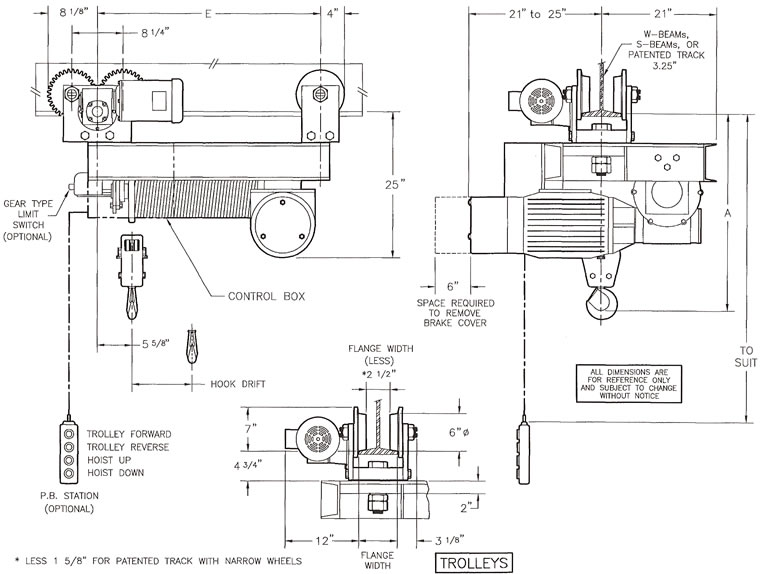 single hook monorail hoists