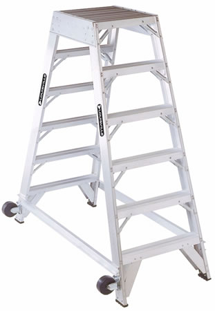 Louisville Ladder 12-Foot Aluminum Aircraft Mechanic Carrier Step