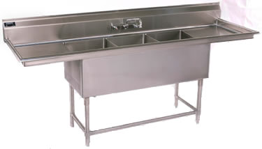 Three Compartment Sinks Nsf Sinks Stainless Steel Sink